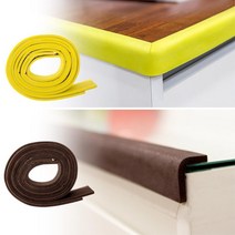 필요한 만큼 잘라쓰는 책장 모서리 보호대 어린이도서관 가정 선반 유아 안전용품 코너 TV장, 1개, 브라운