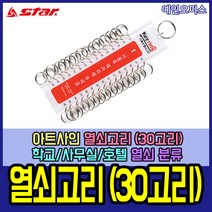 아트사인 열쇠고리(30고리) 아크릴열쇠고리 업소용 키홀더 키링 학교 사무실 다용도열쇠고리, 1개