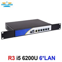 Partaker R3 방화벽 어플 라 이언 스 VPN 라우터 PC 6 기가 바이트 LAN 인텔 코어 i5 6200U DDR4 8 RAM 128 SSD