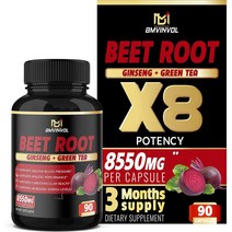BMVINVOL 비트루트 뿌리추출물 캡슐 Beet Root Extract 8550mg 90