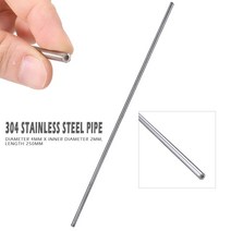 스테인레스 심리스 스틸 호환 호환 튜브 실버 모세관 원형 파이프 4mm x 2mm 250mm Mayitr 1 개, 한개옵션0