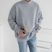 [맨드리]데일리 오버핏 반폴라 맨투맨