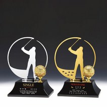 싱글기념트로피 골프트로피주문제작 기념선물, 단품