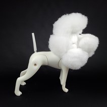 펫마스터 얼굴위그120 화이트 _ 도그위그 애견미용연습용, 1개입