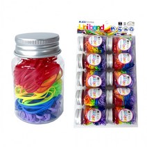 유니밴드 컬러 TPU 머리고무줄 대형 원통형 케이스포함 국내생산 10개세트