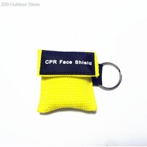 Dhl에 의해 200pcs 심폐 소생술 얼굴 방패 Resuscitator 마스크 일회용 응급 처치 기술 훈련 호흡 입 단방, 05 YELLOW