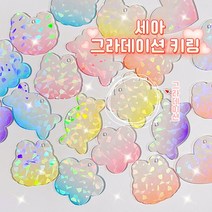 세아 그라데이션 키링, 플라워캔디, 다섯종(한세트), 두개(한세트)