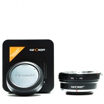 K&F PK-FX 렌즈어댑터 - 펜탁스 K 렌즈 >> 후지 X 바디 - 뒤캡포함 - Pentax PK lens to Fuji X mount adapter + rear cap