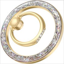 정품 알레 ngel Compatible 맥세이프 아이폰 Ring Grip 마그네틱 폰 홀더 Finger Kickstand for 14 Pro Max 플러스 13 앤드 12 시리즈, gold bling silver