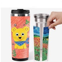 VJSLVKSL 속지교체 350ml 텀블러 내맘대로 DIY텀블러 그리는 재고1252EA, 퍼니파니쿠팡 350ml