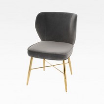 CEG-616 벨벳방석 스텐 암체어, 그레이