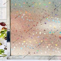 가짜 창문 빔 페이크 윈도우 3D 무지개 창 필름 프라이버시 스테인드 글라스 UV 보호 스티커 홈 정적 접착 접착제 열 제어 유리, [10] 90x200 cm, [06] F