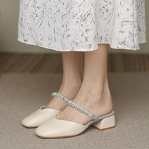 여성구두 블로퍼 슬리퍼 캐주얼신발 예쁜단화 구두슬리퍼 패션단화 데일리 편한 미들힐 샌들 인박카060