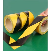 바닥 안전표시 PVC 타이거마크 테이프 검정노랑 줄무, 노랑