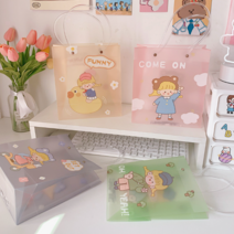 반투명 PVC 소녀 쇼핑백, 오렌지