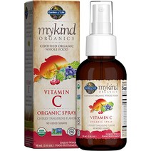 Garden of Life 어린이 및 성인을 위한 유기농 비타민 C 피부 건강을 mykind Organics 스프레이 - 체리 귤 면역 지원을 보충제 항산화제 2 fl oz 액체, [02] 오렌지-귤