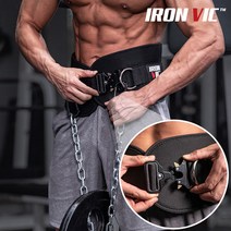 딥벨트 중량벨트 아이언빅 턱걸이 풀업 딥스 웨이트트레이닝 디핑 파워리프팅 허리, 딥벨트(블랙)