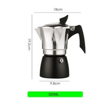 커피포트 드롱기 커피드립퍼 핸드드립주전자 커피머신 커피 포트 moka pot italian 커피 머신 에스프레소 알루미늄 간헐천 커피 메이커 주전자 라떼 스토브 커피웨어, y300