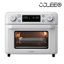 CCLEEO 미니 에어프라이어 가정용 튀김기 컨벡션 에어프라이기, 화이트, 에어프라이어 오븐 20L