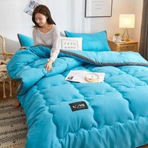 목화솜요 이불 명주솜 호텔 북유럽 스타일 퀼트 이불 마이크로 화이버 침대 시트 및 더블 가을 겨울
