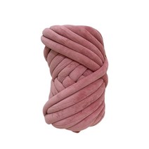 Roomxyd 패브릭 자이언트얀 벨벳 뜨개실 망고실 1KG, 인디핑크