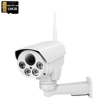 열화상카메라 적외선카메라 적외선 무선 보안 IP 와이파이 PTZ 자동 줌 SD 카드 사람 감지 IR Sonyimx335 HD 3G 4G SIM, 없음, 22.5MP-WIFI-128GB - AU 플러그-2.7