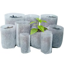 식물재배기 시티팜 100 개 다른 크기 모 종 식물 성장 가방 생 분해성 부직포 보육 패브릭 냄비, 17 15x19cm (100개)