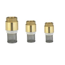 감압밸브 체크밸브 동파방지 12quot 34quot 1quot 필터가있는 황동 수직 체크 밸브 워터 펌프 하단 밸브 스틸 스트레이너 필터가있는 암 황동 체크 밸브, 12