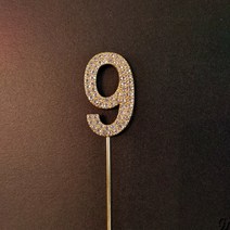 큐빅숫자토퍼 생일파티용품 케이크장식 여행 보석토퍼만들기 데코픽 브라이덜 베이비샤워 백일돌, 숫자9