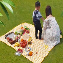 돗자리/방수돗자리/피크닉돗자리/캠핑돗자리/대량구매/휴대용가방/체크돗자리/피크닉/방수돗자리/, 바둑판 옐로우