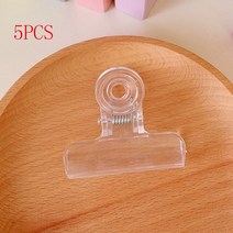 봉지 밀봉 과자 비닐 주둥이 밀폐 신선 보존 실링 투명 클립 휴대용 보관 스낵 포켓 4 가지 크기의 집게 주방 액세서리 5 개, [04] 5CM 5PCS