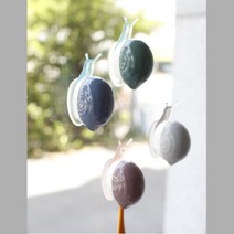 달팽이 인테리어 거울흡착 개인 칫솔꽂이 걸이세트 욕실용품 정리정돈 홀더, 1개, 블루