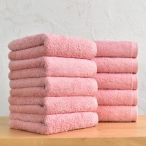 [코튼앨리] 호텔 수건 40수 200g 코마사 타올, 로즈핑크, 10장