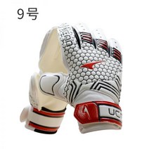 UCAN 리커 축구 골키퍼장갑 트레이닝 내마모용문장갑 경기급 전문 미끄럼방지, 프리사이즈, 화이트레드9