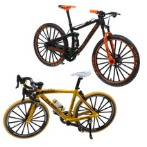 자전거 미니어처 MTB 로드바이크 인테리어 장식소품, 03. 접이식 옐로우