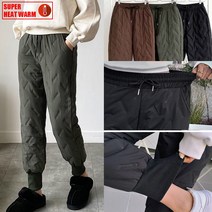 슈가엘라 여성 패딩 밴딩 조거 팬츠 누빔 누비 방한 솜바지 키작녀 조거 팬츠 항아리 알라딘바지 일바지