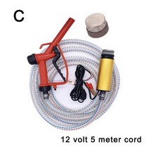 DC 12V/24V 오일 펌프 급유 총 조합 세트 전기 미터 잠수정 호스 연료 5 철강 M3W7, 01 12V5M with net