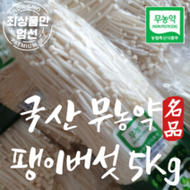 국내산 무농약 팽이버섯 선별 대용량 국산팽이버섯 5kg, 1개