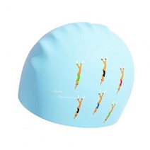 간단한 수영 풀 모자 방수 보호 빠른 건조 남여 다이빙 장비, 01 Sky Blue