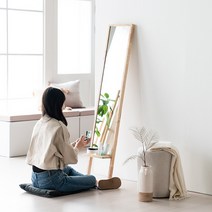 라자가구 원목 화장대 전신 거울 L, 혼합색상