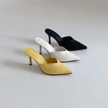 여자 스틸레토 브이컷 샌들 뮬 힐 슬리퍼힐 하이힐 구두 8cm