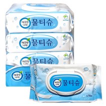 깨끗한나라 물티슈 (페퍼민트향) 캡형 70매x4입x1팩
