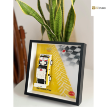 호환 레고 슈퍼레이스 스피드 블록 상벽 액자 수납 케이스 캐비닛 모델 방진 컬렉션 소품, 76897 아우디 S1 전시 프레임, 차와부품미포함