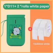 택배송장프린터 niimbot d11 휴대용 열 라벨 휴대용 이름 가격 스티커 포켓 크기 bt 무선 연결 앱, d11 and2 화이트 라벨
