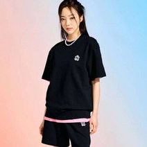 MLB 베이직 스몰로고 반팔 오버핏 맨투맨3AMTB0531-50BKS