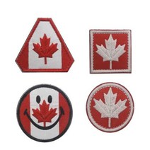 다각형 캐나다 밸크로 자수 패치