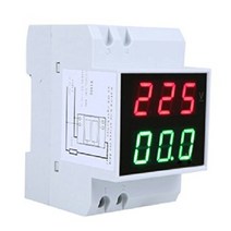 MYLB Din Rail AC 110V/220V 디지털 전압계 전류계 빨간색 볼트 녹색 앰프 미터 LED 디스플레이|digital voltmeter|digital voltmet, 1개