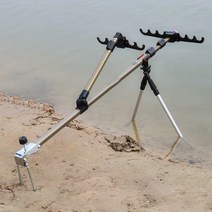 장어받침틀 장어 릴 받침틀 땅꽂이 낚시 6단 받침대 3 5 6 8 단 구 백사장 한강 샌드폴, 1.5미터(방풍 브래킷)