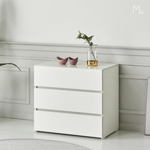 아트박스/모로 레일리 800 3단 서랍장 광폭 수납 옷서랍장 수납장, 내추럴무광