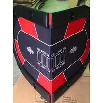 홀덤 보드 상판 시트판 텍사스 블랙잭 매트 휴대용, 2.4x1.2m 녹색 및 검정색